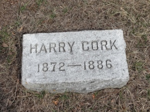 Harry Cork's Gravestone in the Mazomanie Cemetery