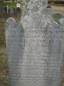 Solomon McNair's Tombstone at Newtown Presbyterian Church by Rebecca Evans 